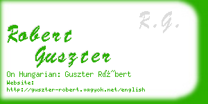 robert guszter business card